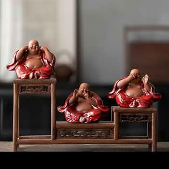 萩焼き物　布袋様置物 最終価格/お勧めです【萩焼・天鵬山窯】お顔の良い布袋